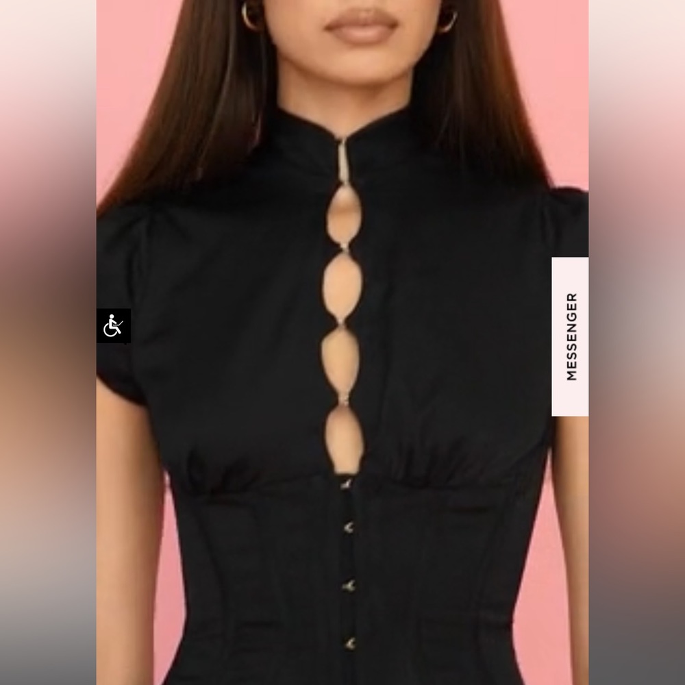 Black Satin Dress / House of CB / New with Tag 🏷️ & Original Box / MEDIUM - Picture 12 of 13